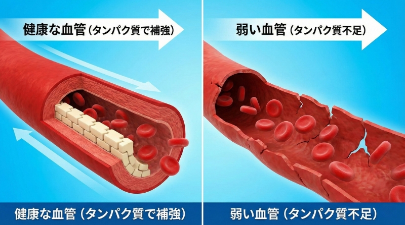 過度な粗食は血管を弱める